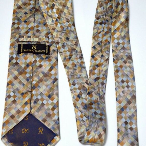 Valerio Garati Necktie Beige Multi-color Silk Business Formal - Picture 4 of 5